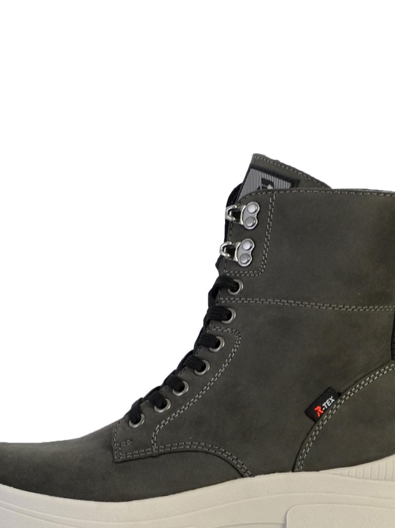 Bottine Cuir Rieker Columbo Gris - Kiabi