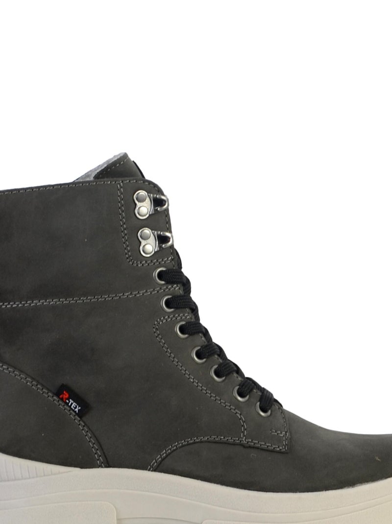 Bottine Cuir Rieker Columbo Gris - Kiabi