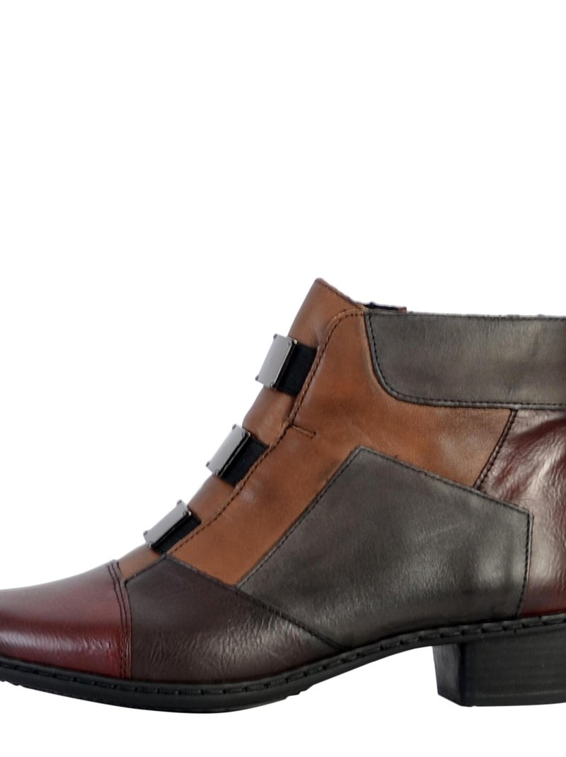 Bottine Cuir Rieker Eagle Rouge - Kiabi