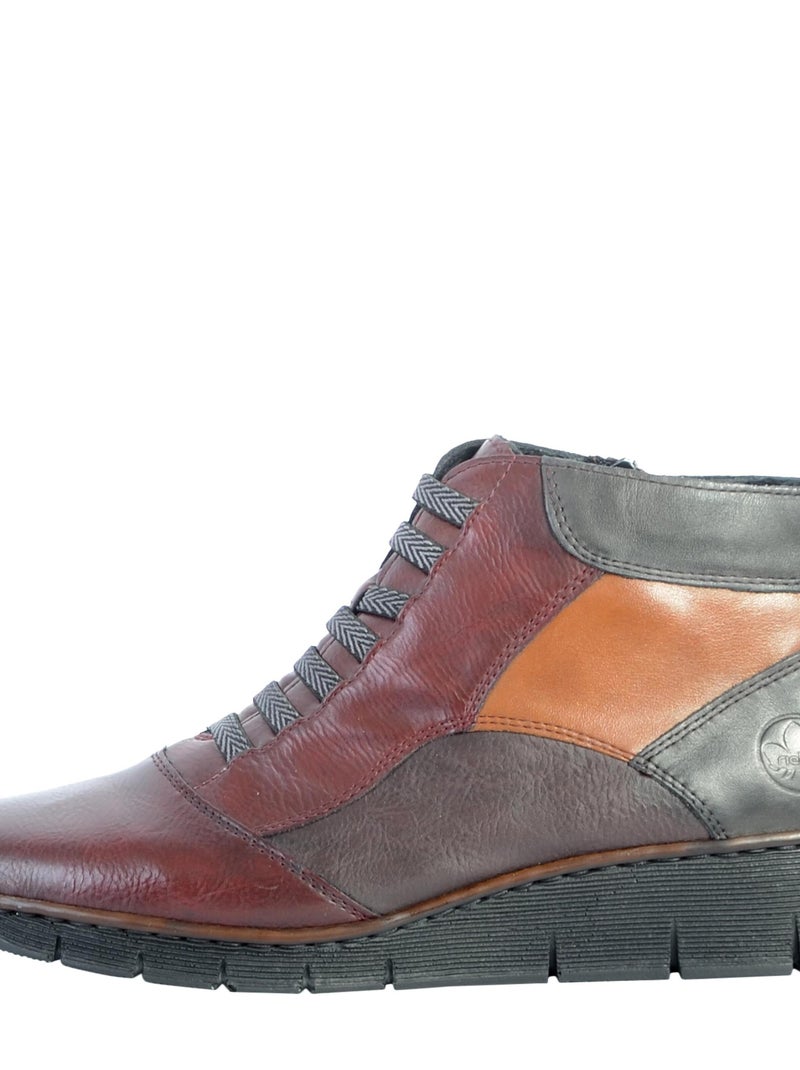 Bottine Cuir Rieker Eagle Rouge - Kiabi
