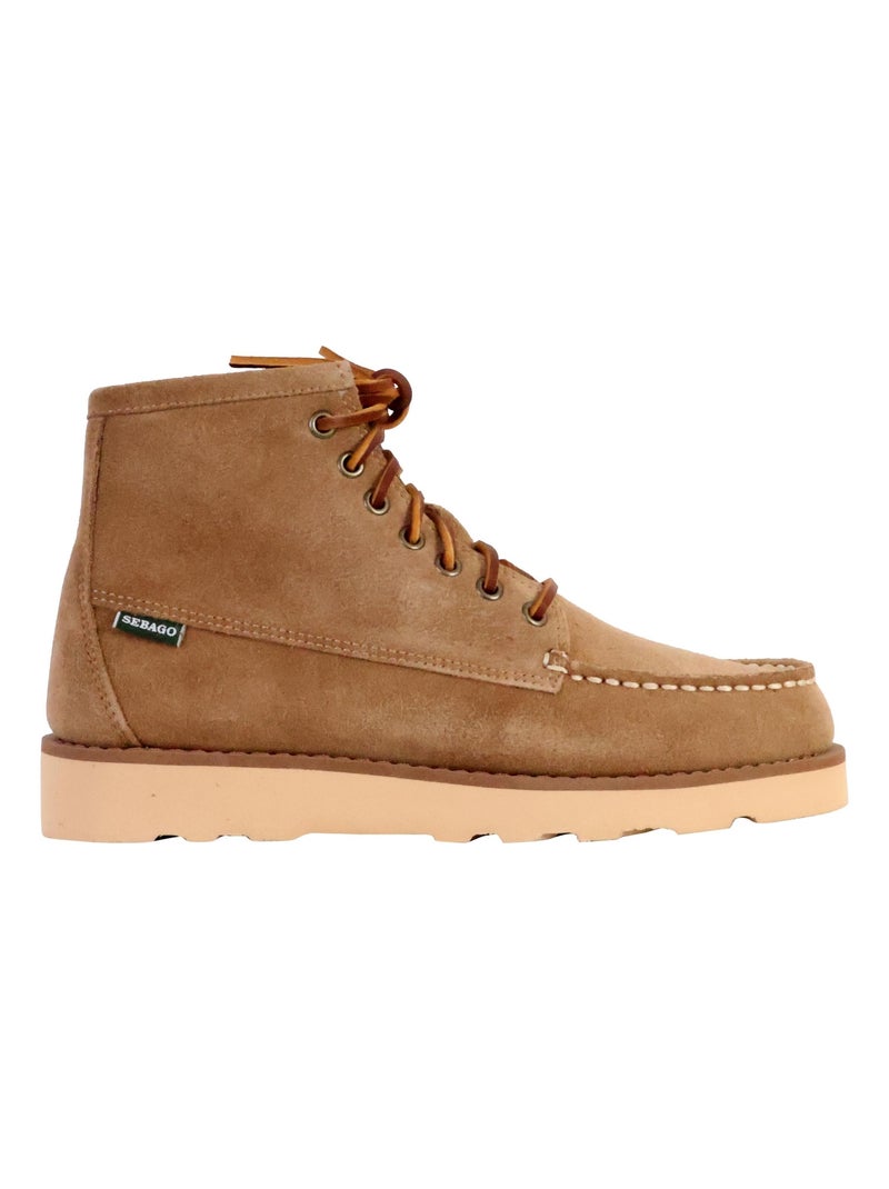 Bottine Cuir Sebago Tala Mid Suede Beige - Kiabi