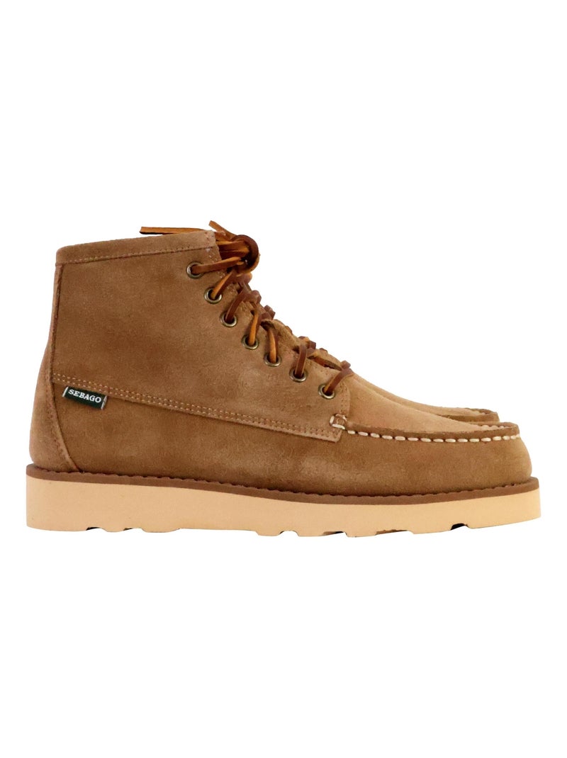 Bottine Cuir Sebago Tala Mid Suede Beige - Kiabi