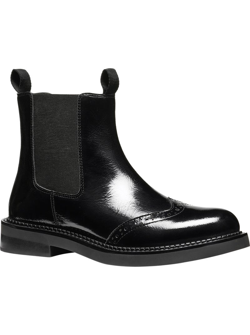 Bottine cuir serilda geox Noir - Kiabi