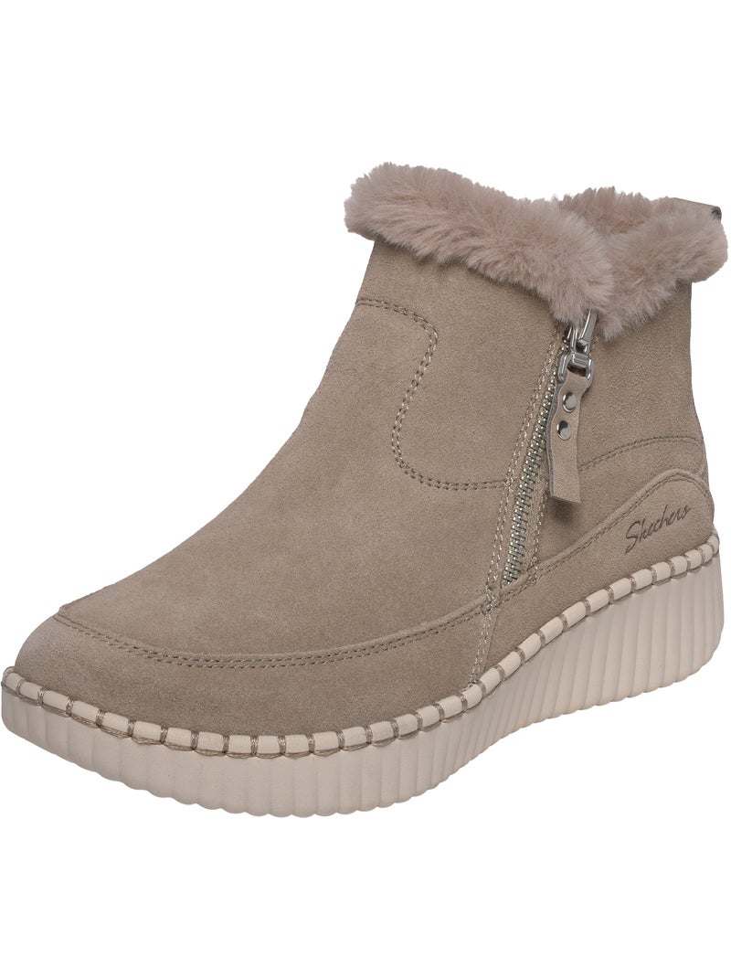 Bottine cuir skechers wilshire blvd-fresh zip Taupe - Kiabi