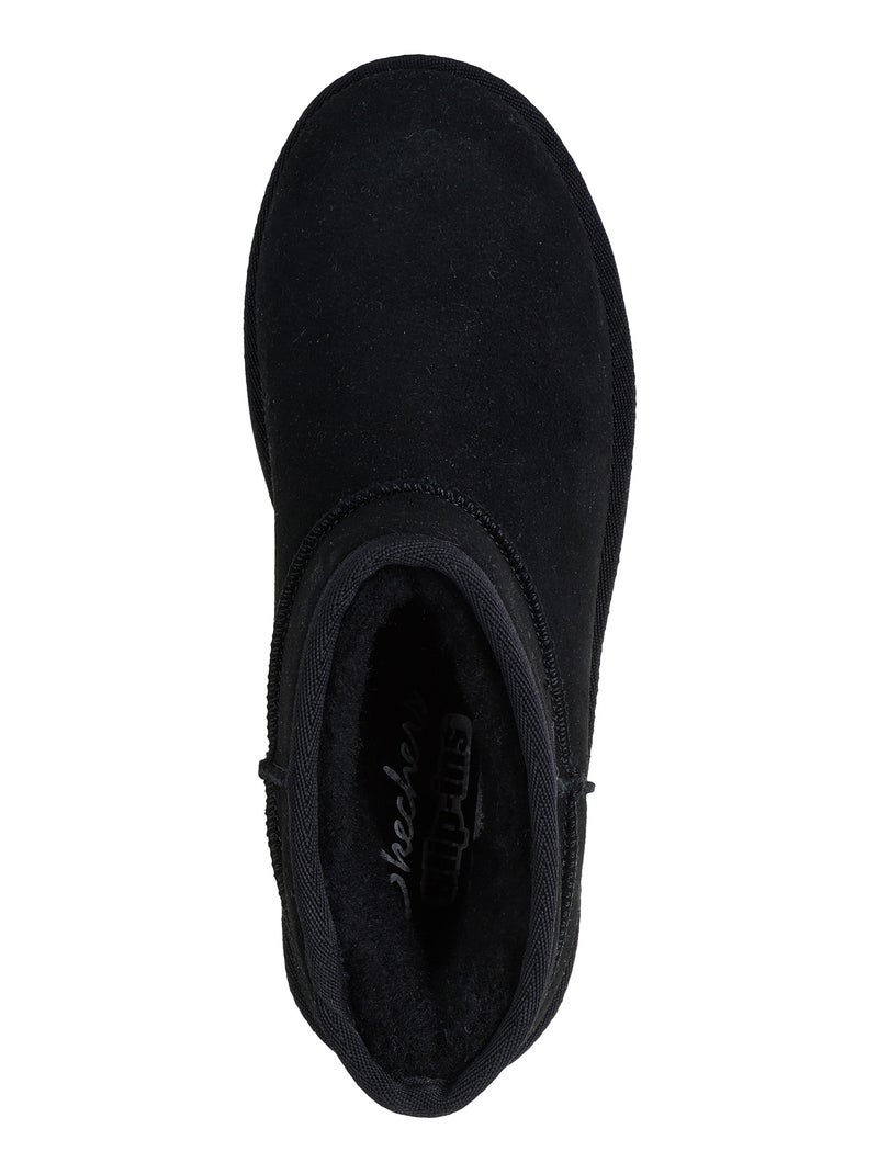 Bottine Cuir Slip-In Skechers Keep Cozy Noir - Kiabi