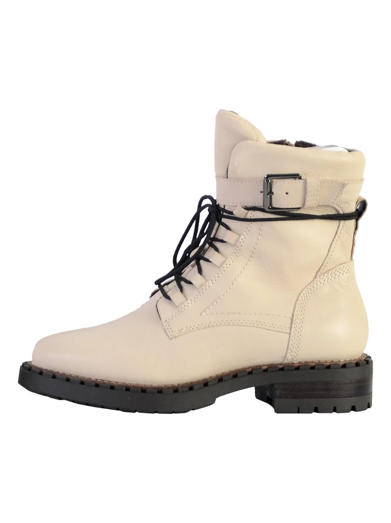 Bottine Cuir Tamaris 1-25291-27 Beige - Kiabi
