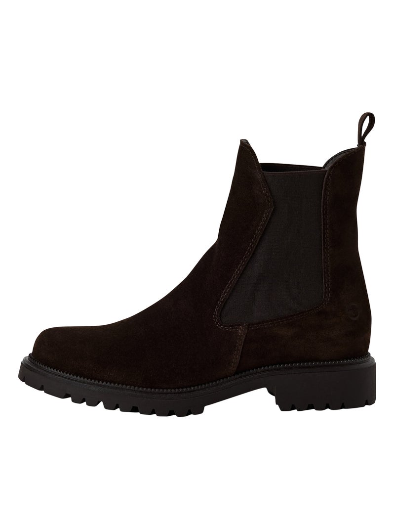 Bottine Cuir Tamaris Chelsea Marron - Kiabi