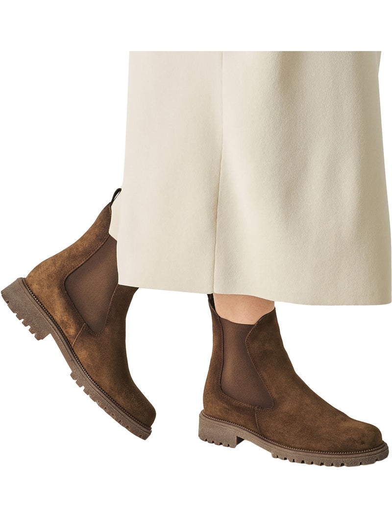 Bottine cuir tamaris chelsea Marron - Kiabi