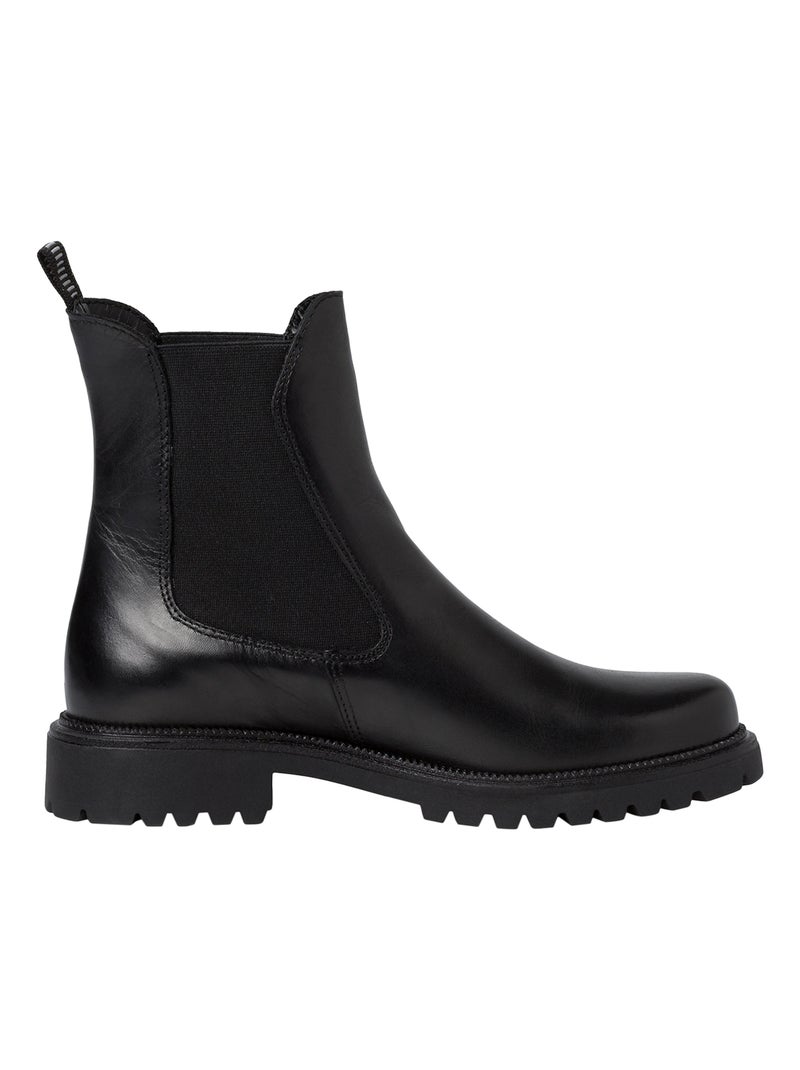 Bottine Cuir Tamaris Chelsea Noir - Kiabi