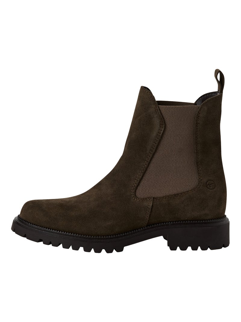 Bottine Cuir Tamaris Chelsea Vert - Kiabi