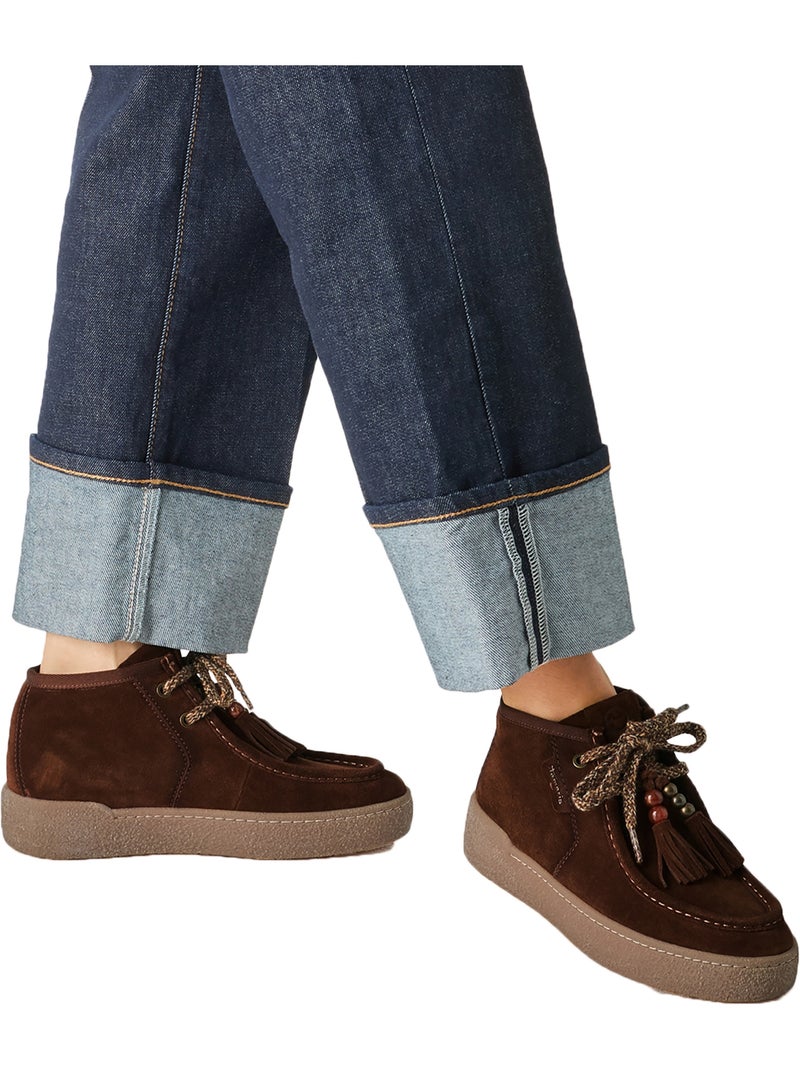 Bottine cuir tamaris Cognac - Kiabi