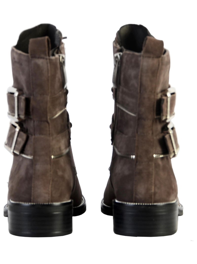 Bottine Cuir Tamaris Gris - Kiabi