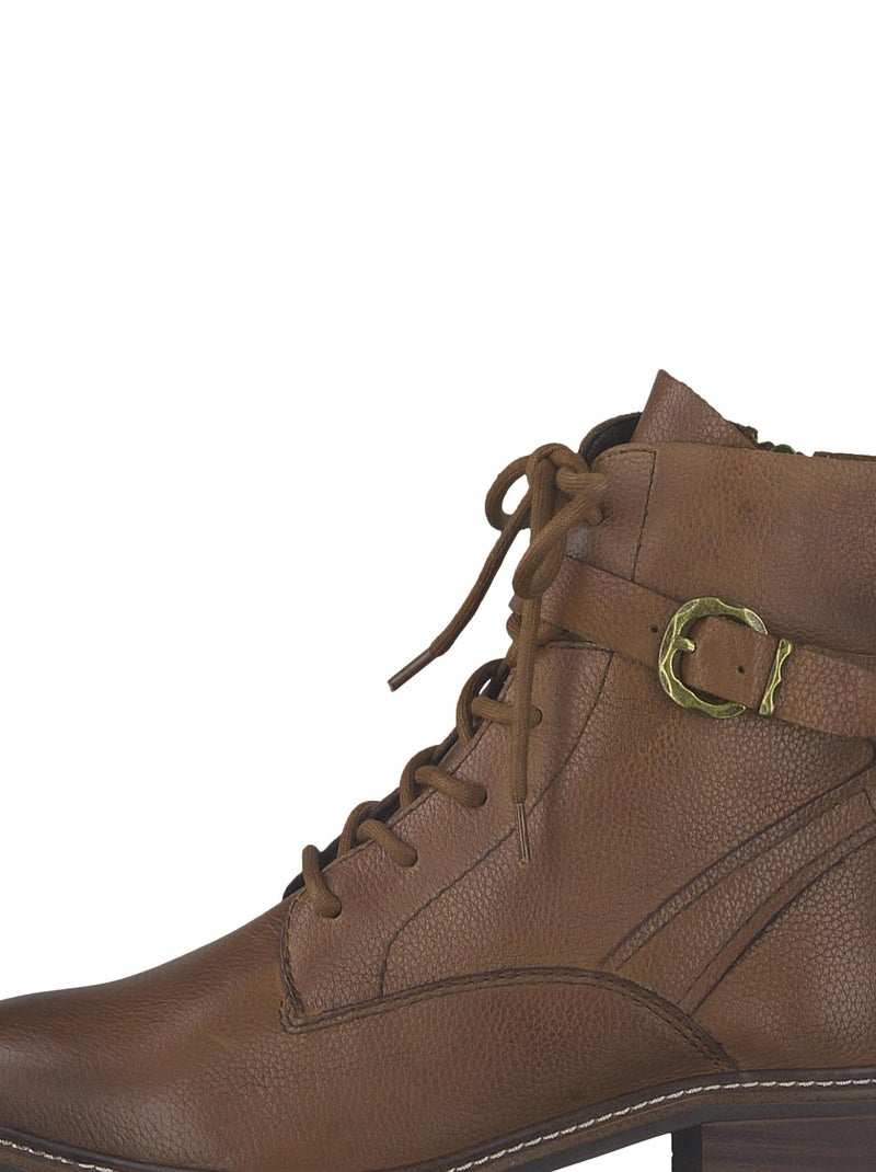 Bottine Cuir Tamaris Marron - Kiabi