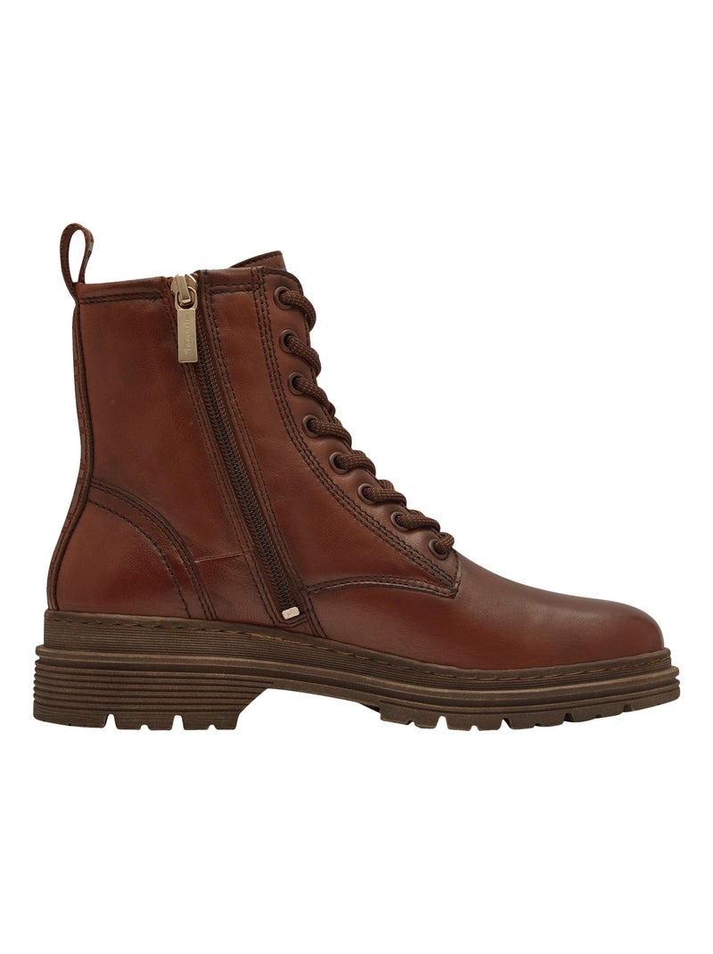 Bottine Cuir Tamaris Marron - Kiabi