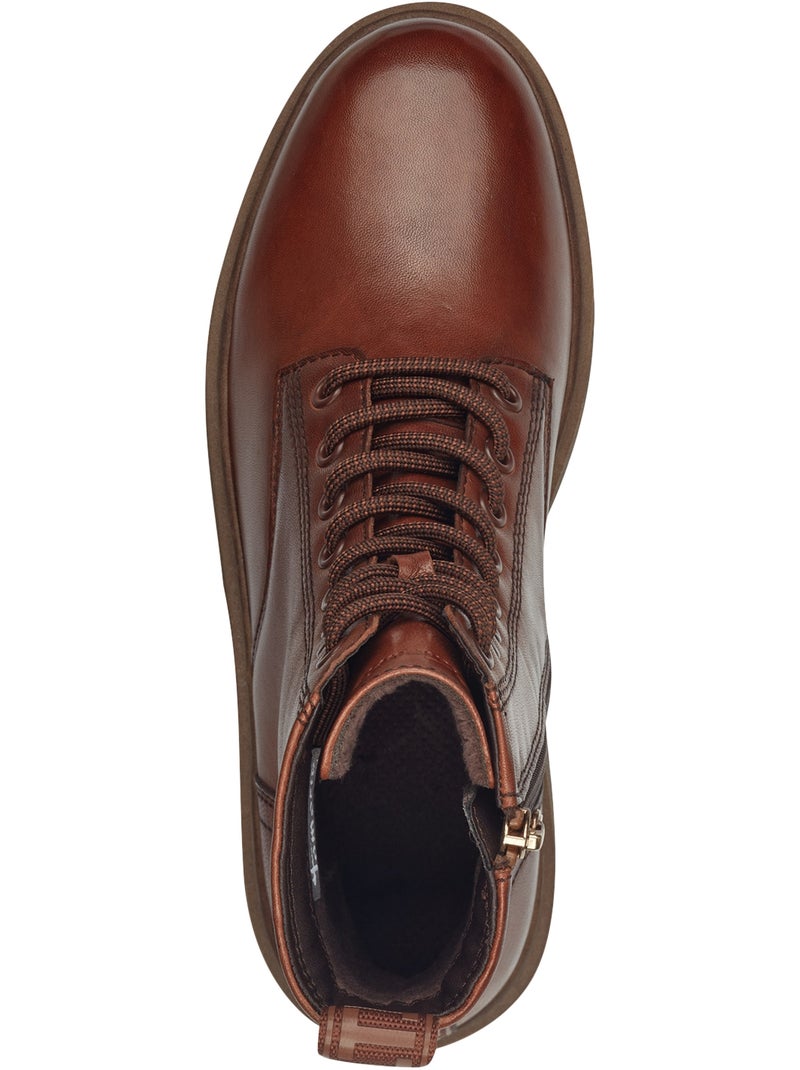 Bottine Cuir Tamaris Marron - Kiabi