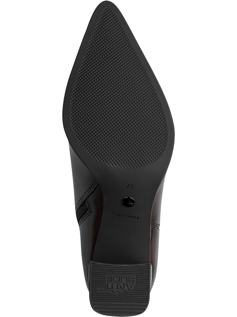 Bottine cuir tamaris Marron - Kiabi