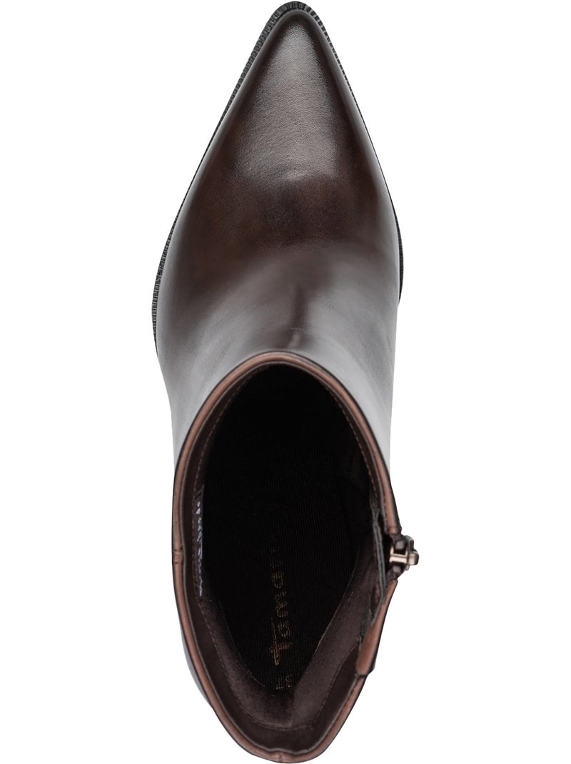 Bottine cuir tamaris Marron - Kiabi