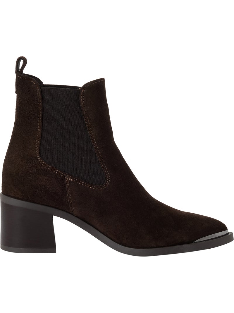 Bottine cuir tamaris Marron - Kiabi