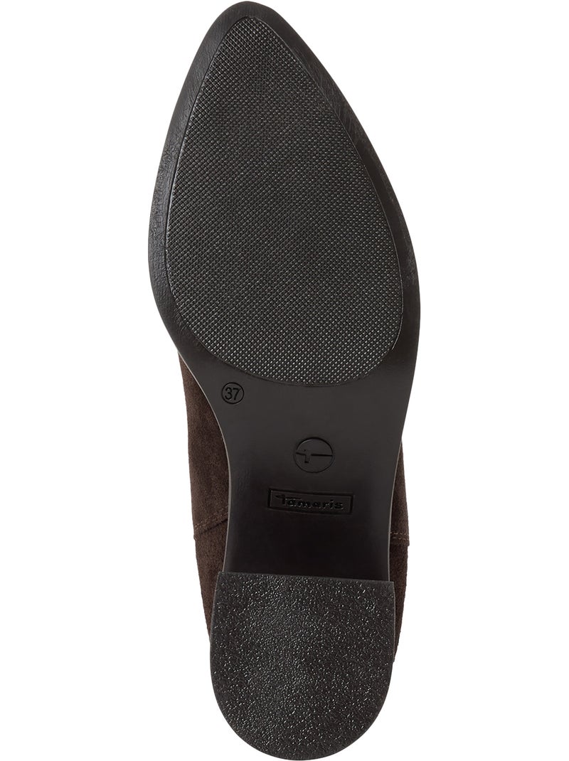 Bottine cuir tamaris Marron - Kiabi