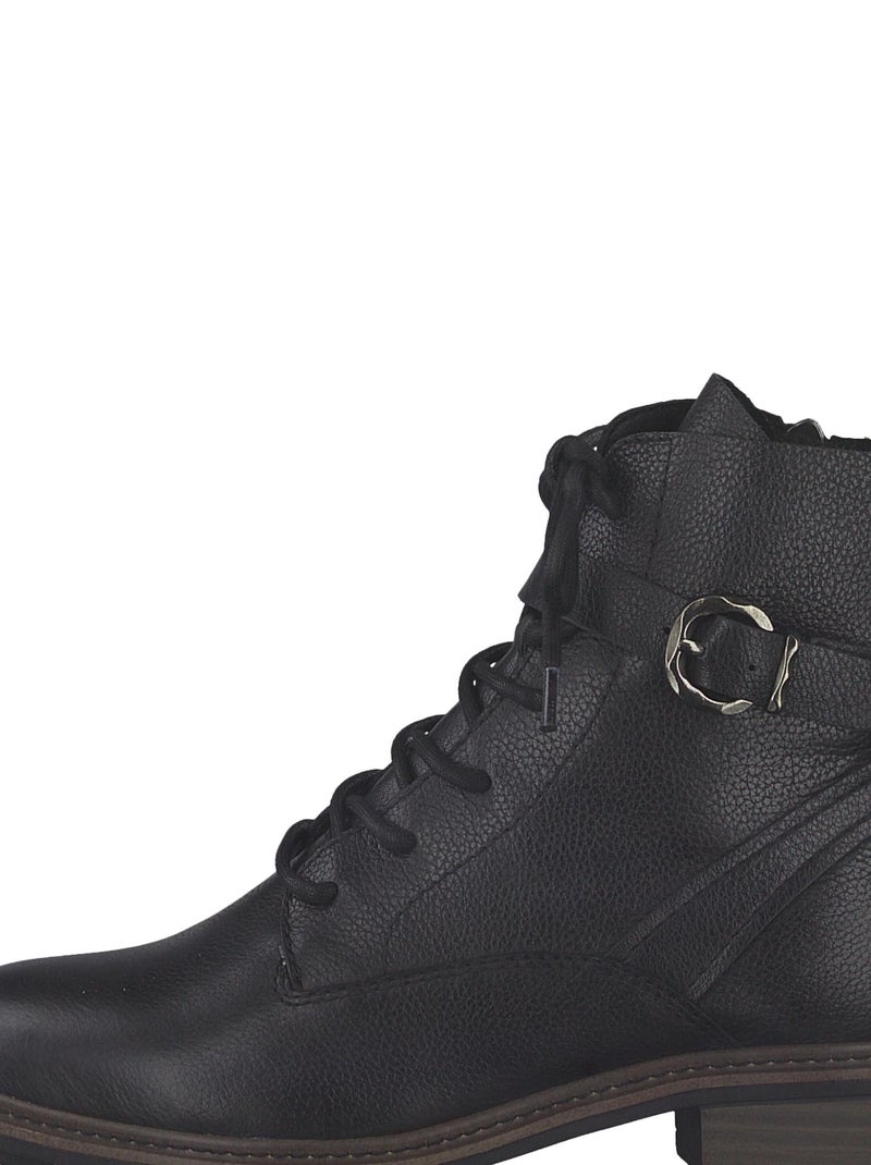 Bottine Cuir Tamaris Noir - Kiabi
