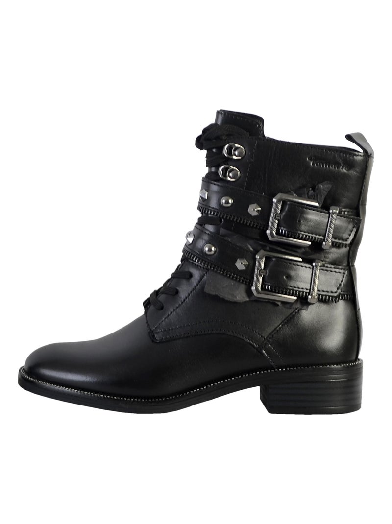 Bottine Cuir Tamaris Noir - Kiabi