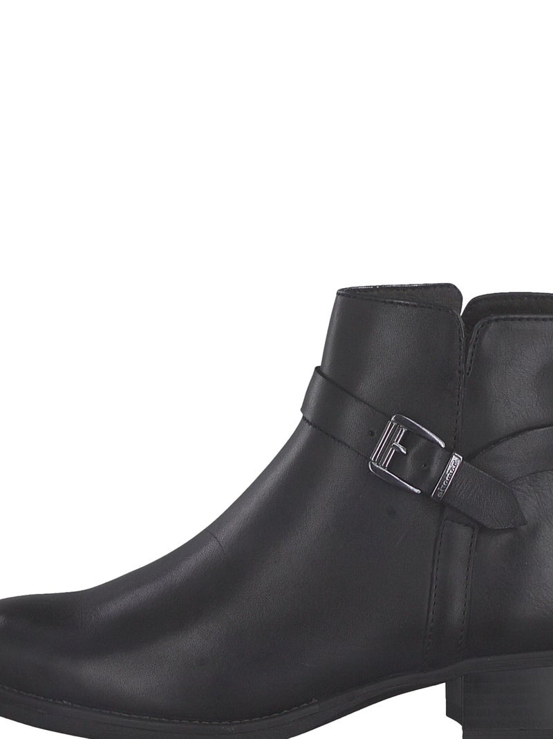 Bottine Cuir Tamaris Noir - Kiabi