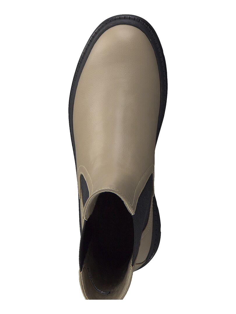 Bottine Cuir Tamaris Noir - Kiabi
