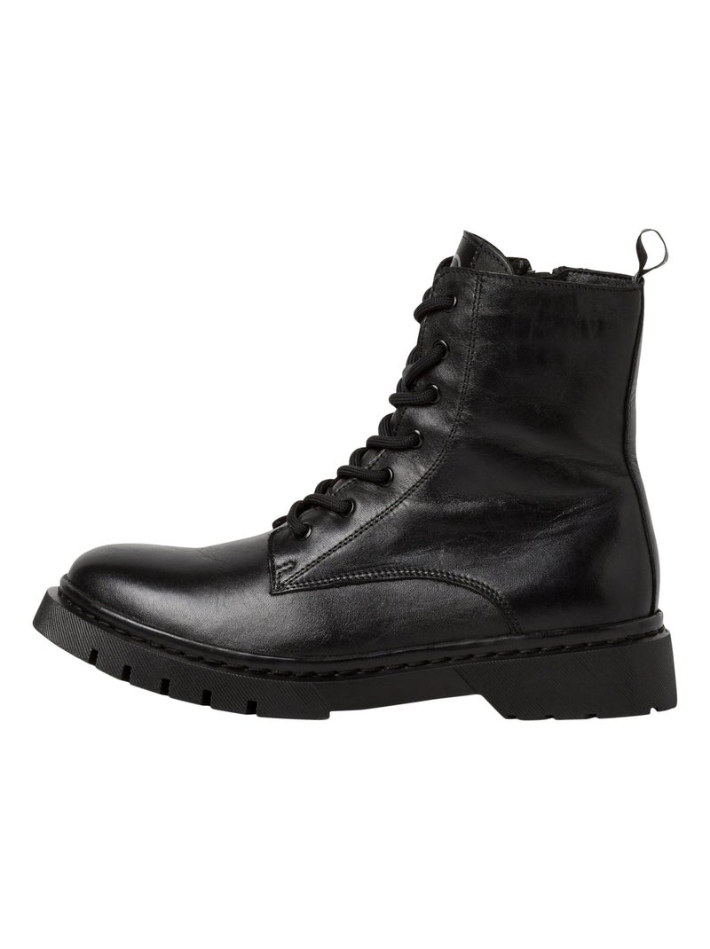 Bottine Cuir Tamaris Noir - Kiabi