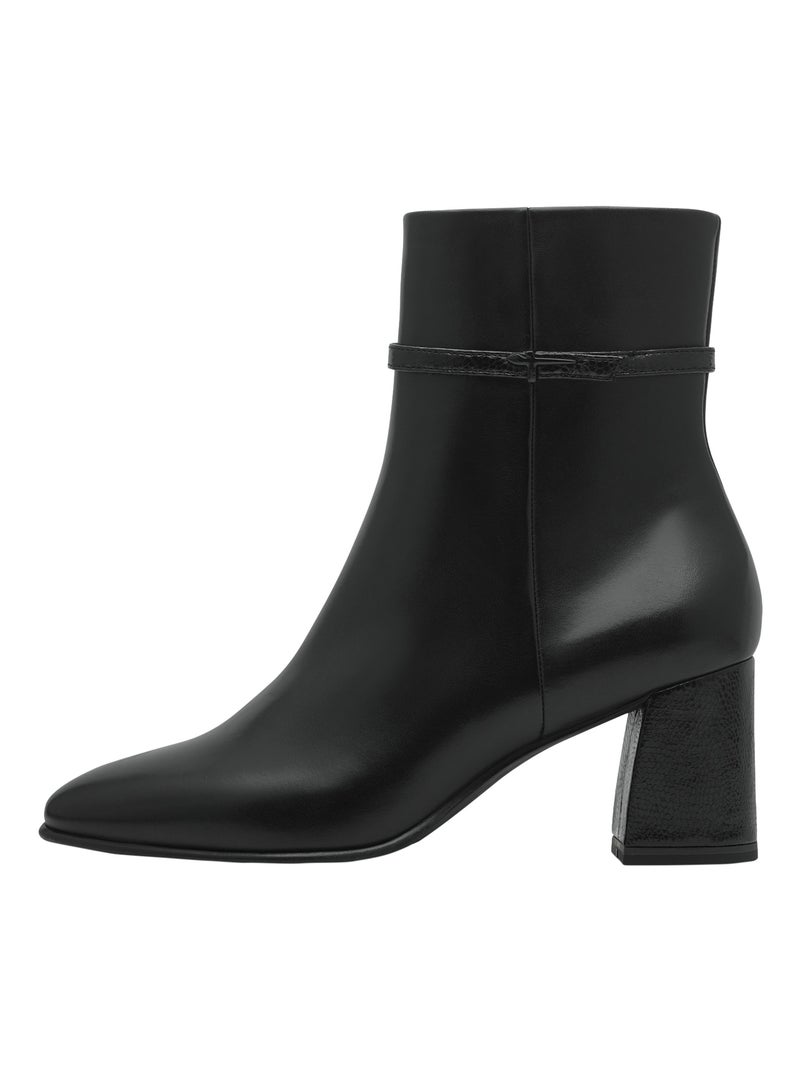 Bottine Cuir Tamaris Noir - Kiabi