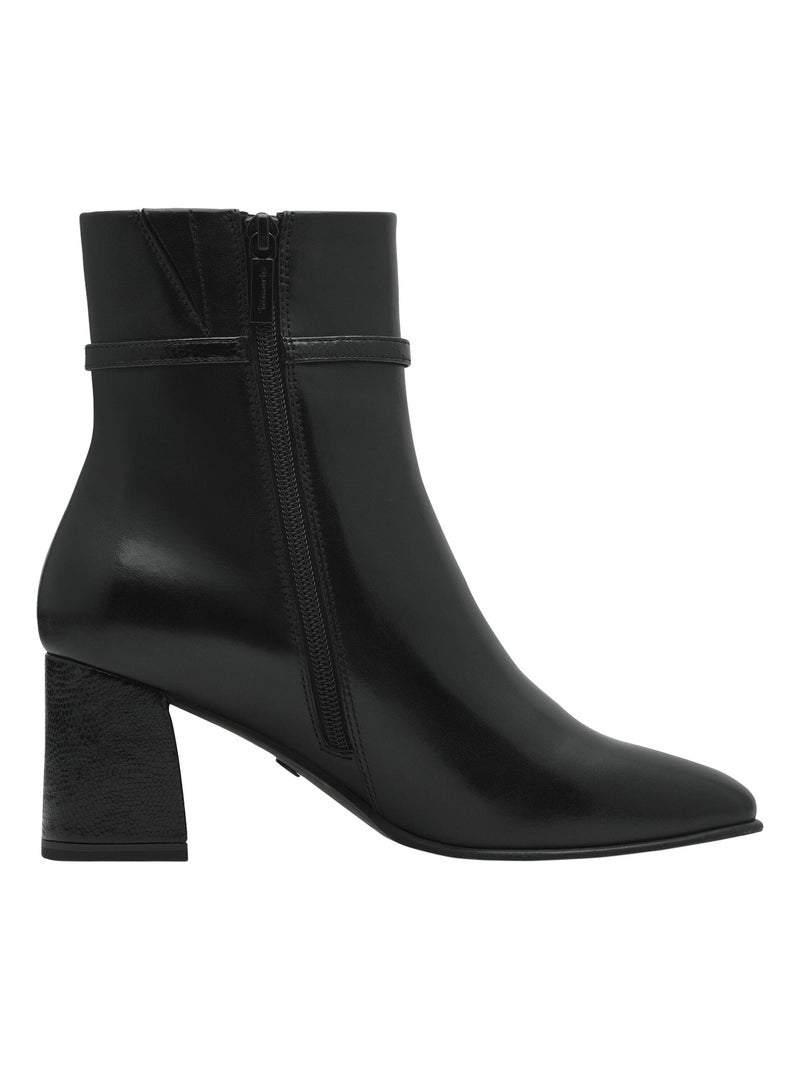 Bottine Cuir Tamaris Noir - Kiabi