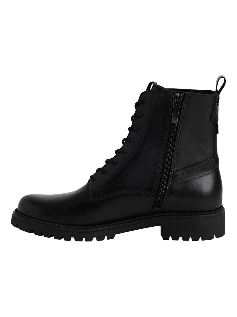 Bottine Cuir Tamaris Noir - Kiabi