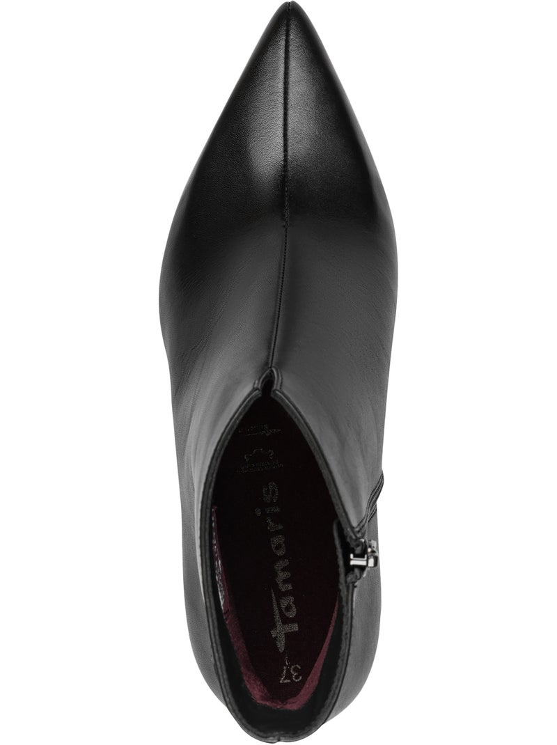 Bottine cuir tamaris Noir - Kiabi