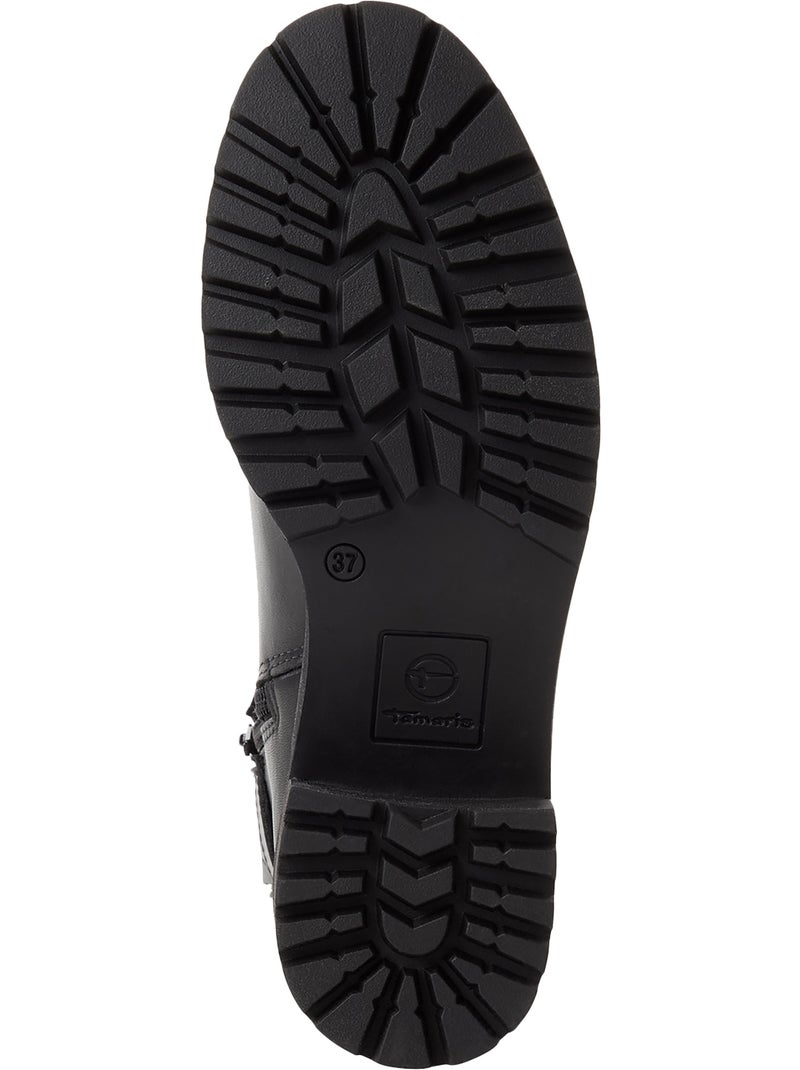 Bottine cuir tamaris Noir - Kiabi