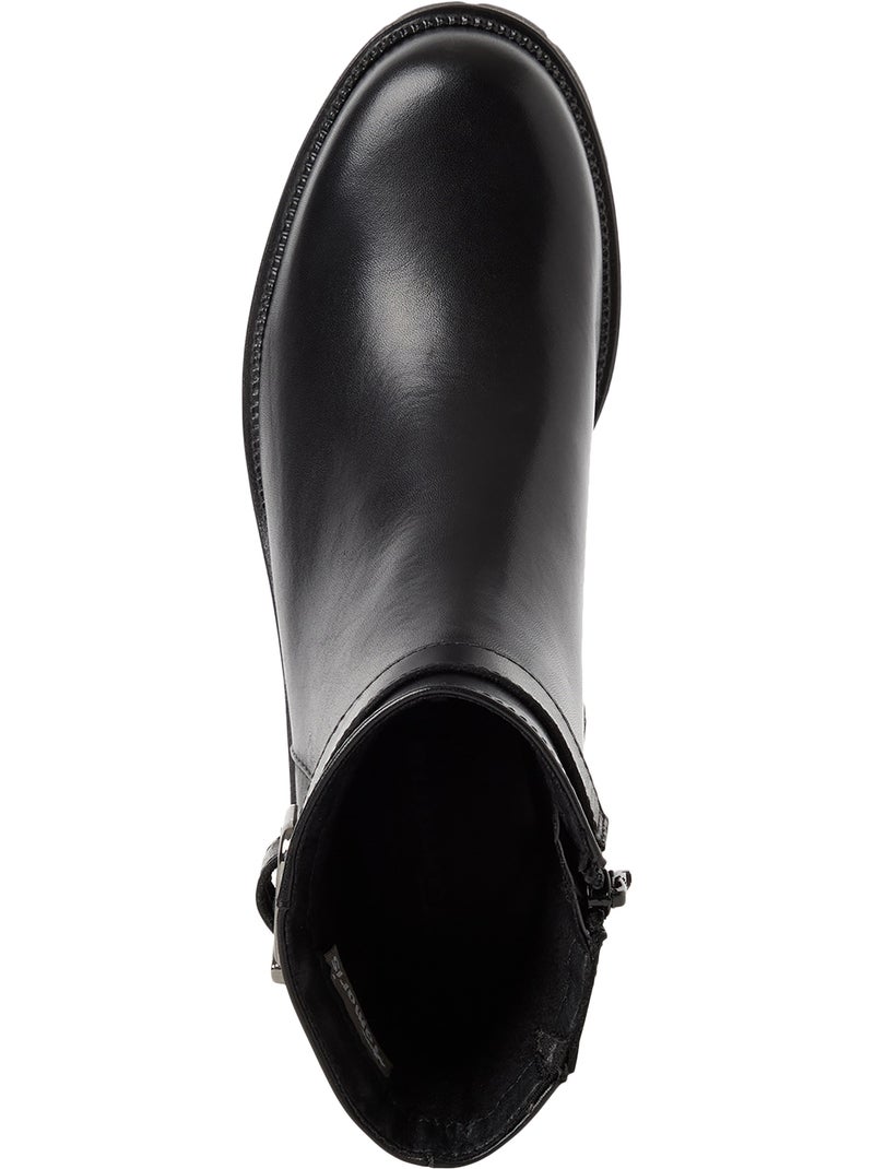 Bottine cuir tamaris Noir - Kiabi