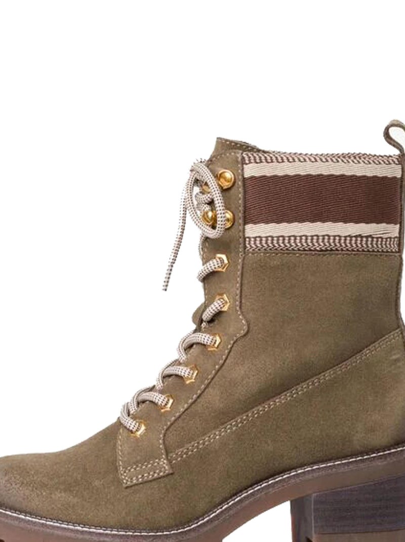 Bottine Cuir Tamaris Vert - Kiabi