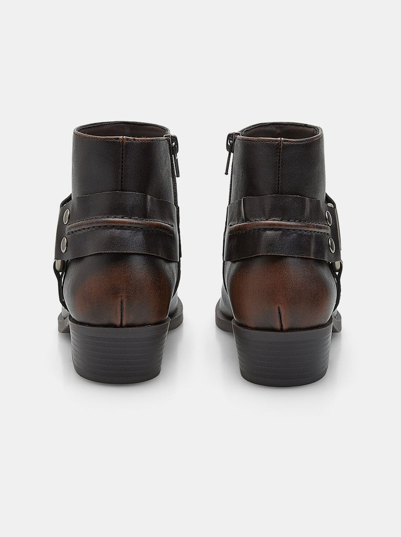 Bottine de cow-boy  BATA Marron - Kiabi
