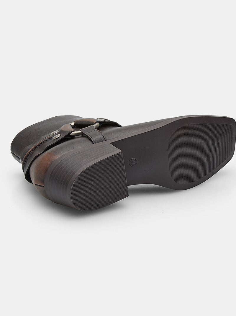 Bottine de cow-boy  BATA Marron - Kiabi