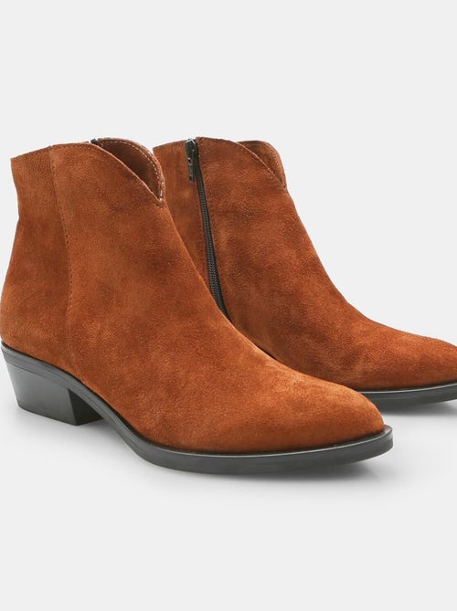 Bottine de cow-boy en daim BATA - Kiabi
