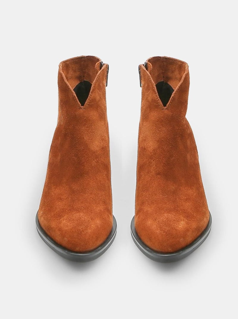 Bottine de cow-boy en daim BATA Bronze - Kiabi
