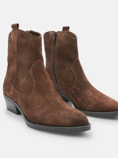 Bottine de cow-boy en daim BATA - Kiabi