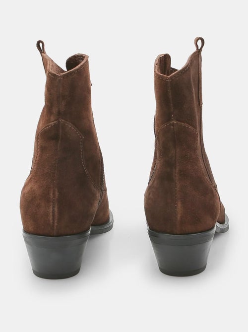Bottine de cow-boy en daim BATA - Kiabi