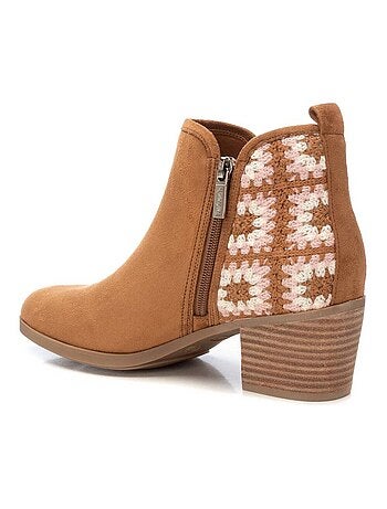 Bottine décontractée à talon fermeture éclair