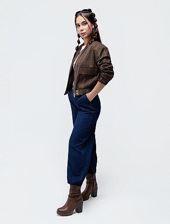 Bottine décontractée à talon fermeture éclair