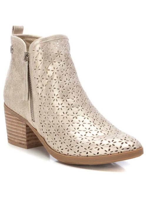 Bottine décontractée à talon fermeture éclair - Kiabi