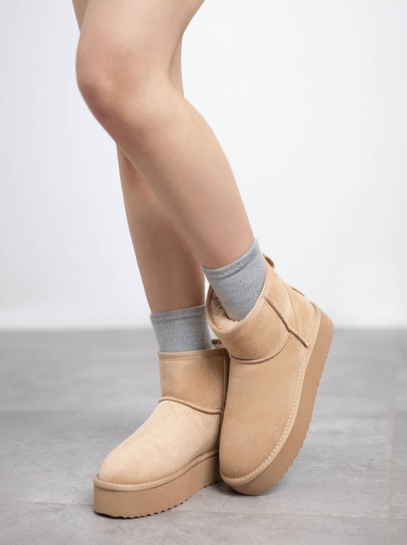 Bottine décontractée Beige - Kiabi