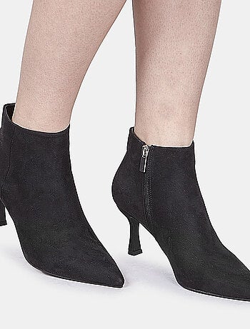 Bottine effet suédé avec talon Bata