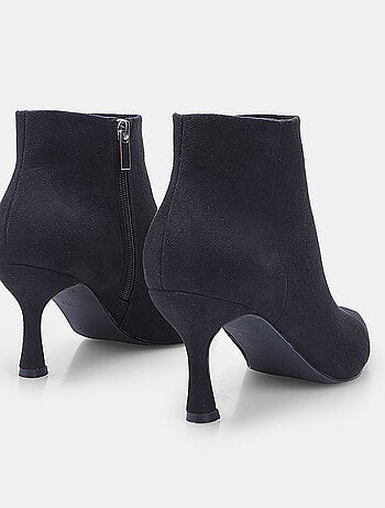 Bottine effet suédé avec talon Bata