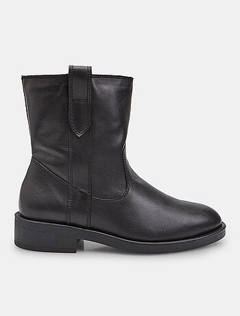 Bottine en cuir avec boucle pour femme Bata