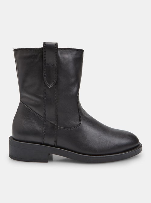 Bottine en cuir avec boucle pour femme Bata - Kiabi