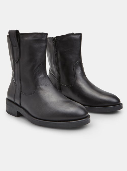 Bottine en cuir avec boucle pour femme Bata - Kiabi